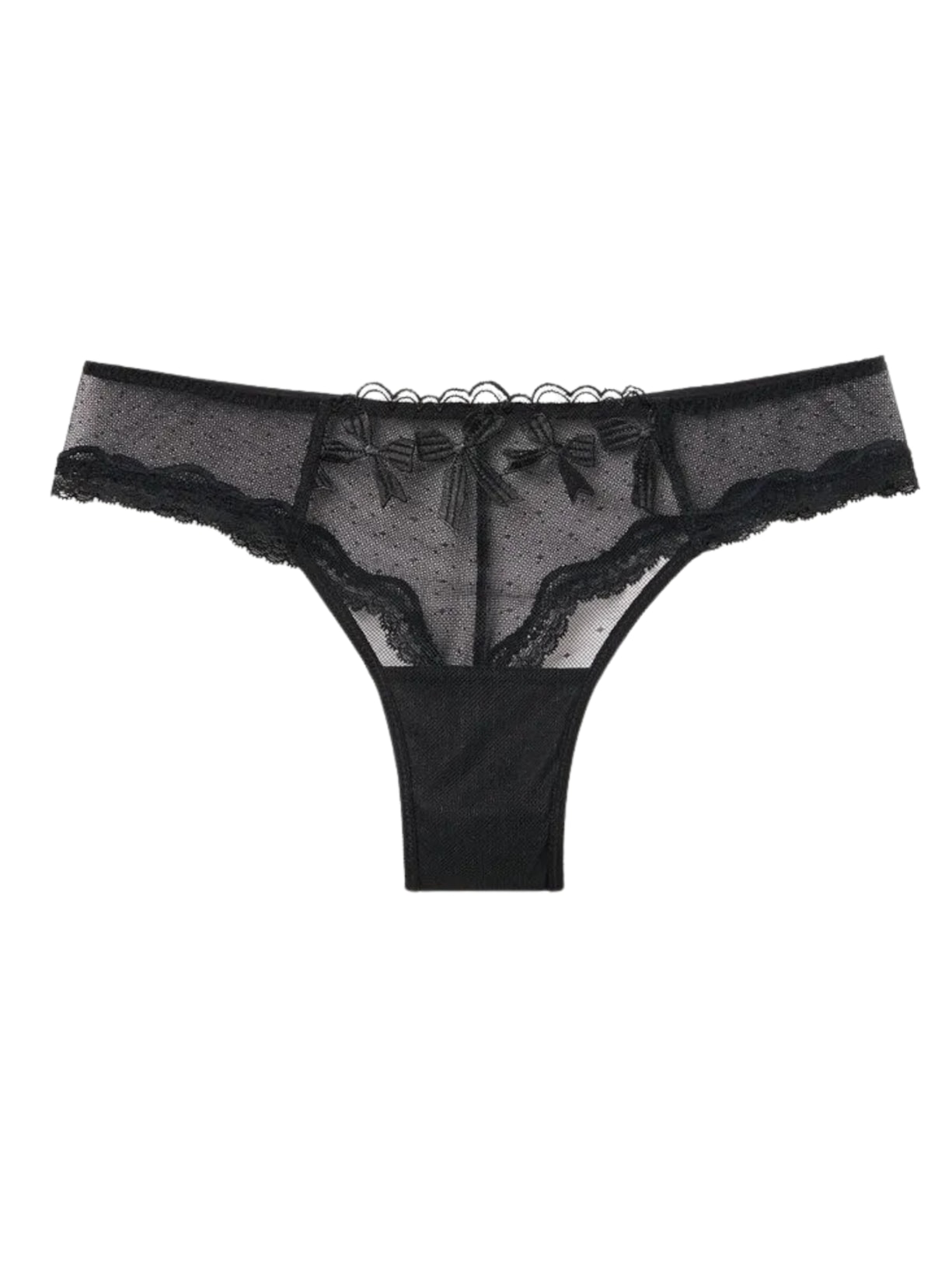 Calcinha Brasileira Frou Frou Romance - Preto
