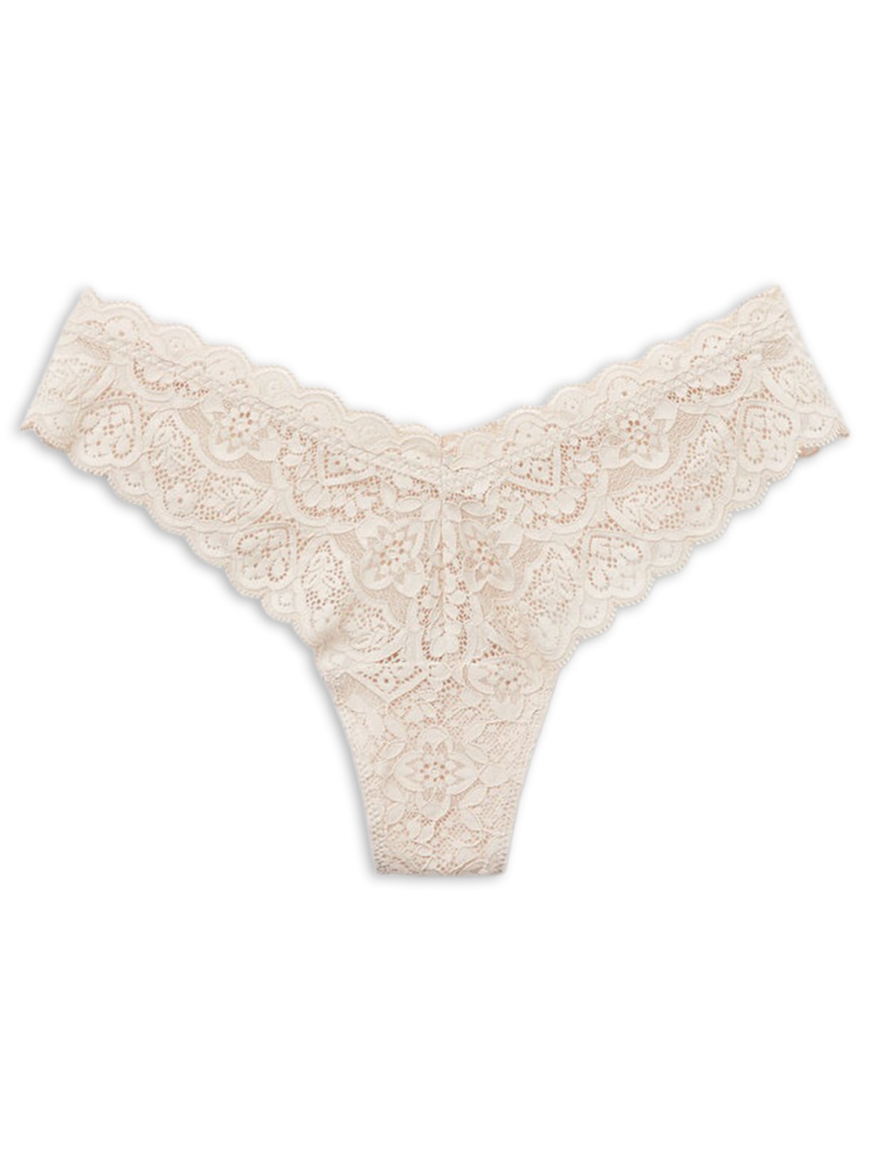 Calcinha Brasileira Modelo Em v Em Renda Off-White Intimissimi