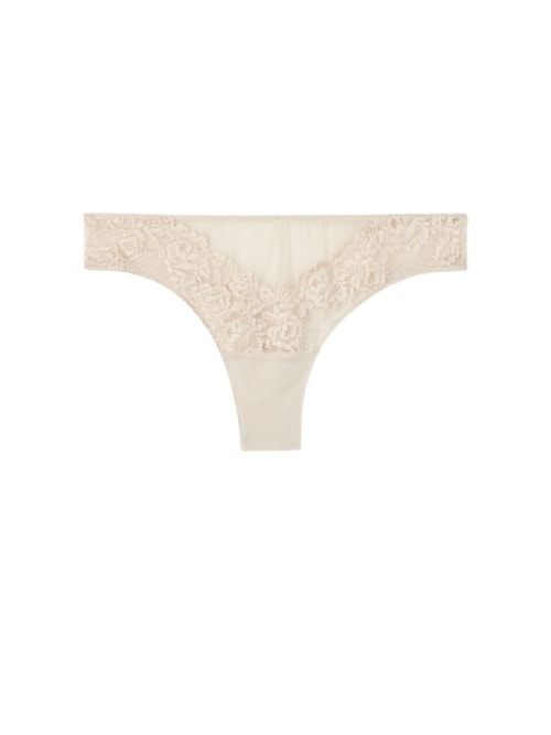 Calcinha Brasileira Pretty Flowers - Bege