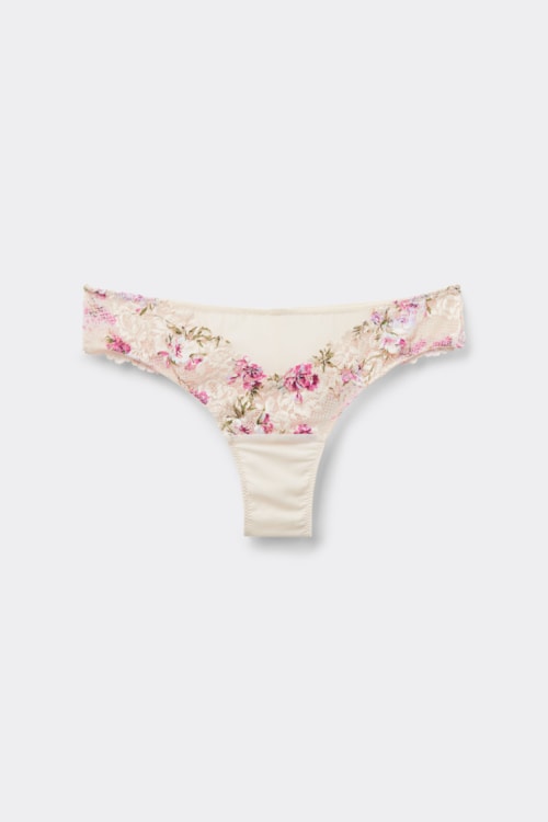 Calcinha Brasileira Pretty Flowers - Rosa