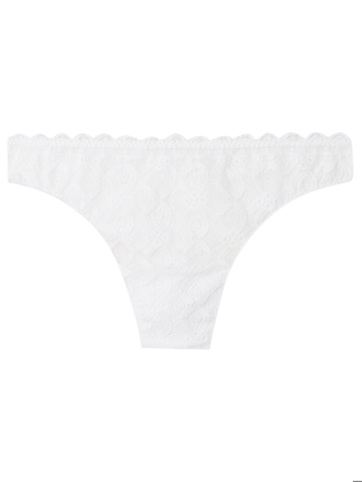 Calcinha Brasileira Renda e Microfibra - Branco