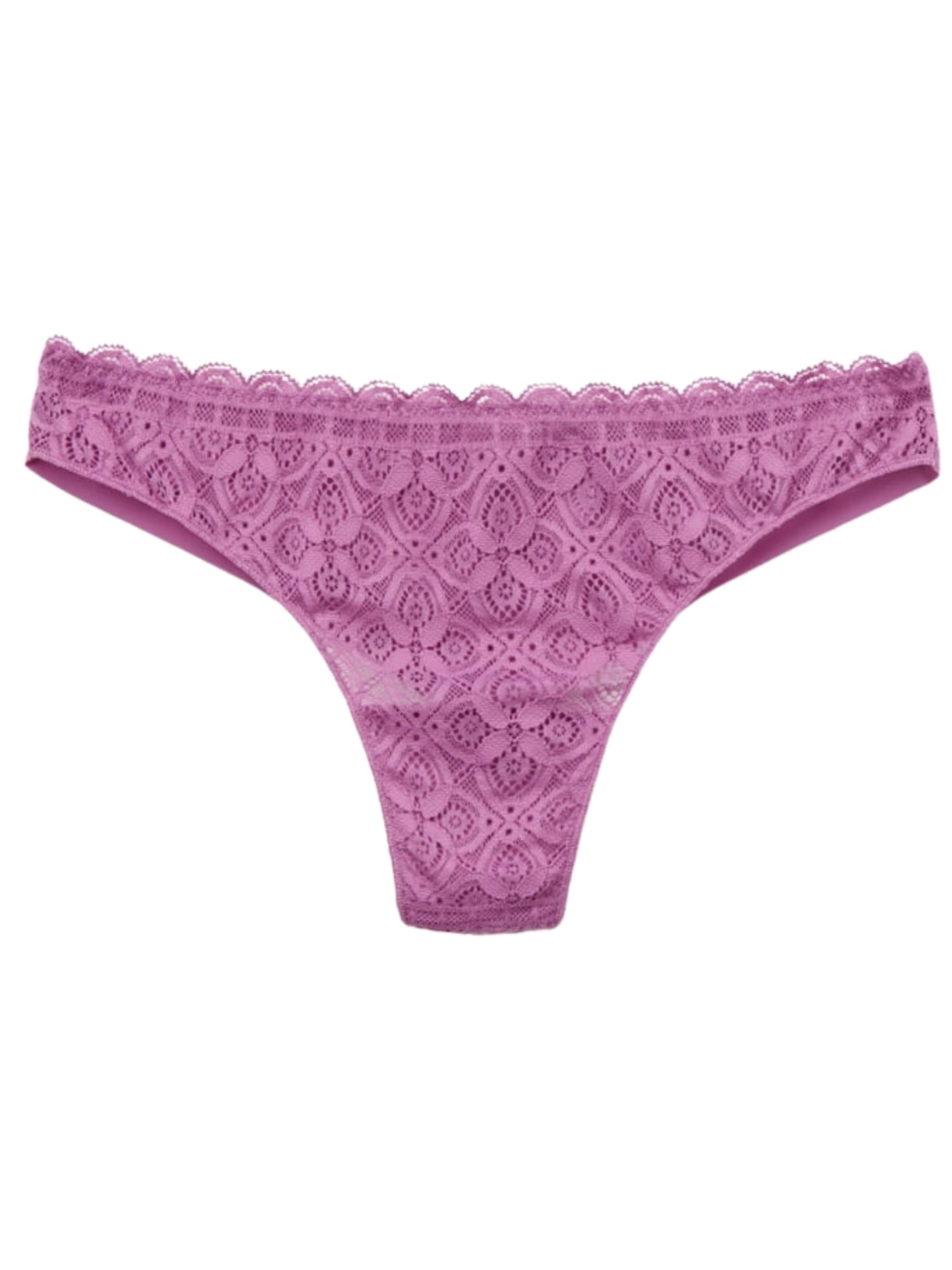 Calcinha Brasileira Renda e Microfibra - Roxo