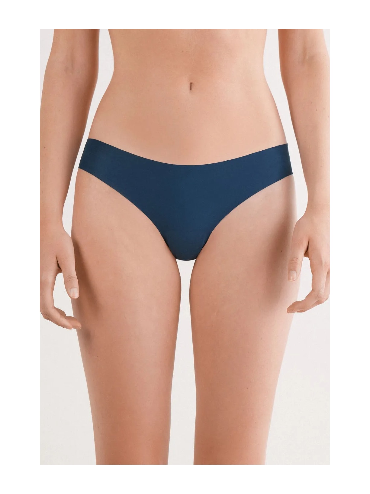 Calcinha Brasileira Sem Costuras Em Algodão Azul Intimissimi