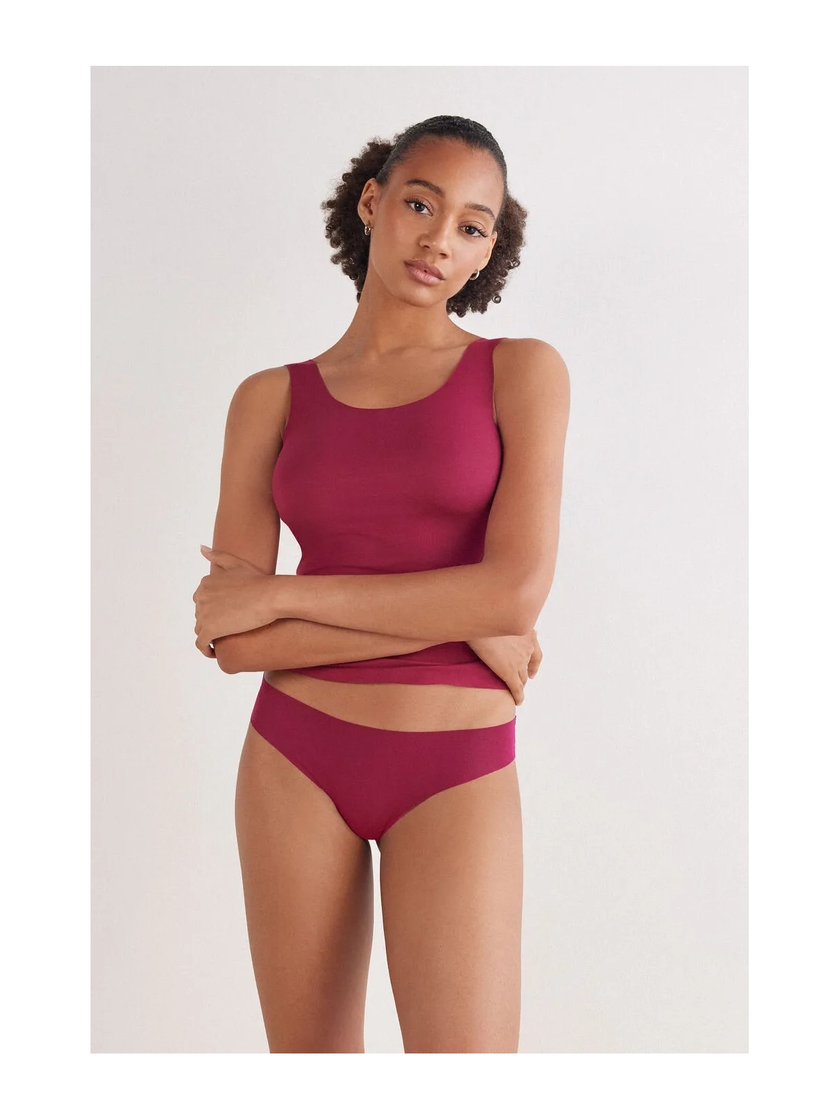 Calcinha Brasileira Sem Costuras Em Algodão Bordô Intimissimi