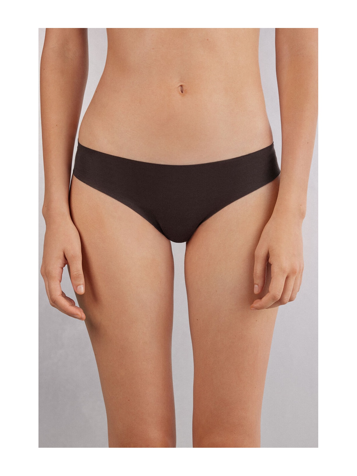 Calcinha Brasileira Sem Costuras Em Algodão Marrom Intimissimi