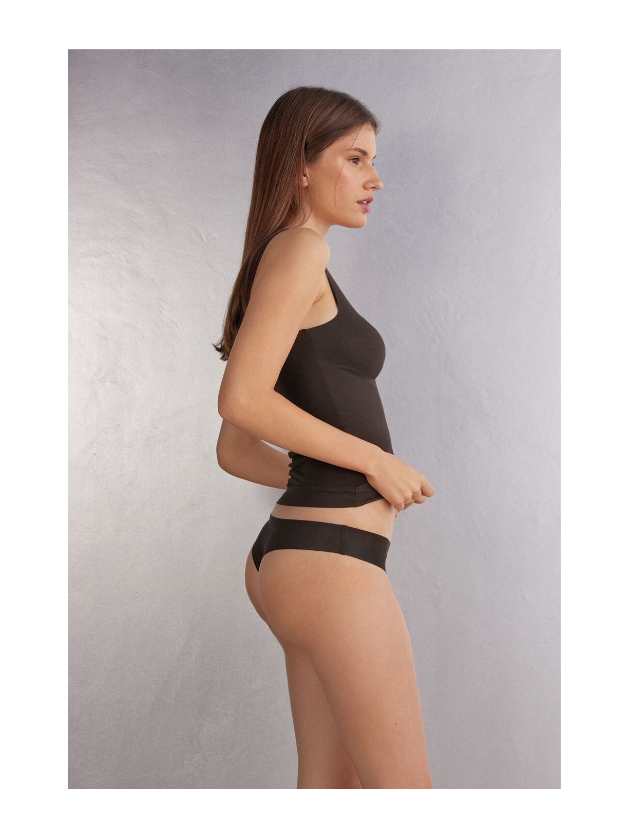 Calcinha Brasileira Sem Costuras Em Algodão Marrom Intimissimi