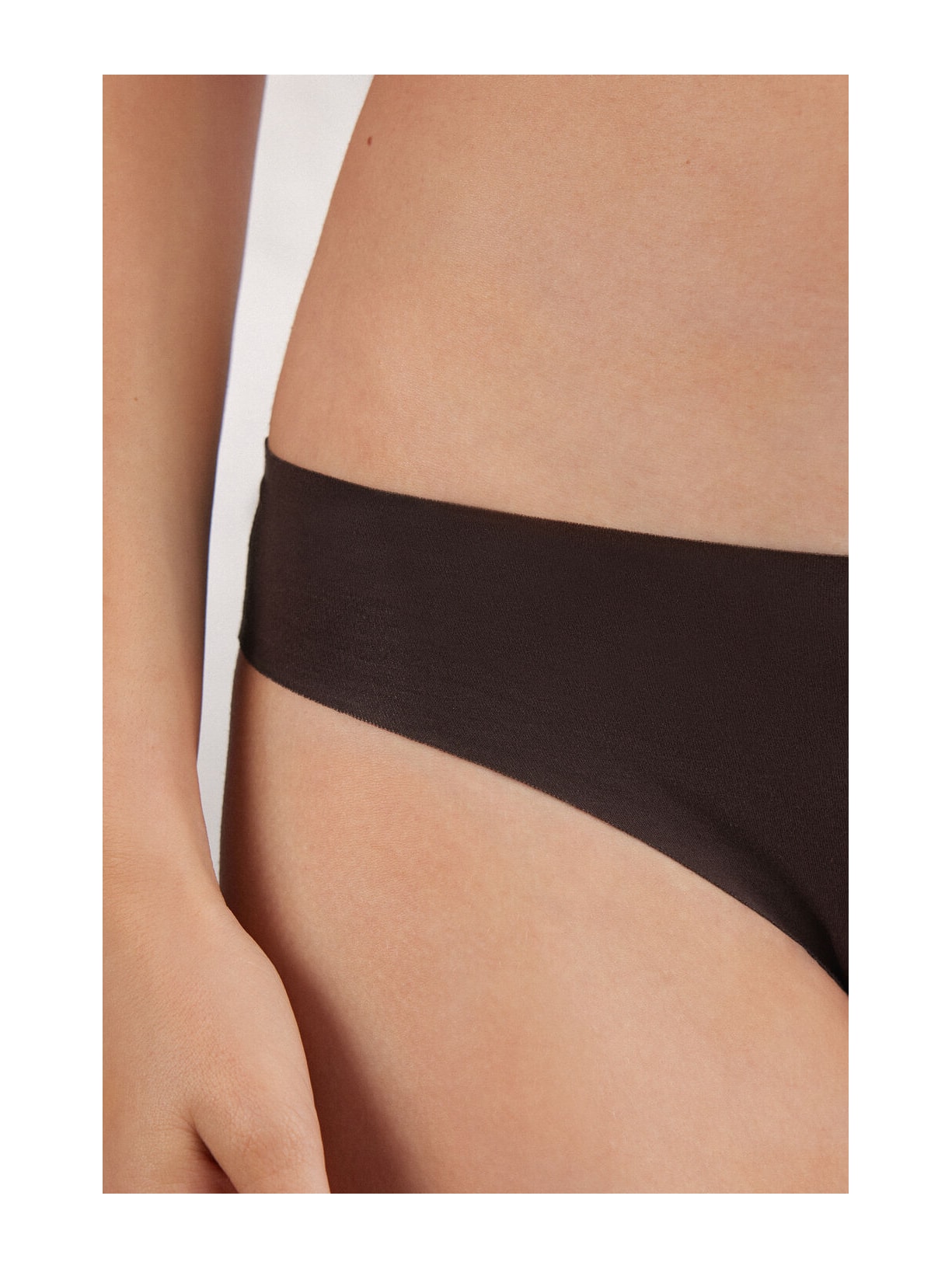 Calcinha Brasileira Sem Costuras Em Algodão Marrom Intimissimi