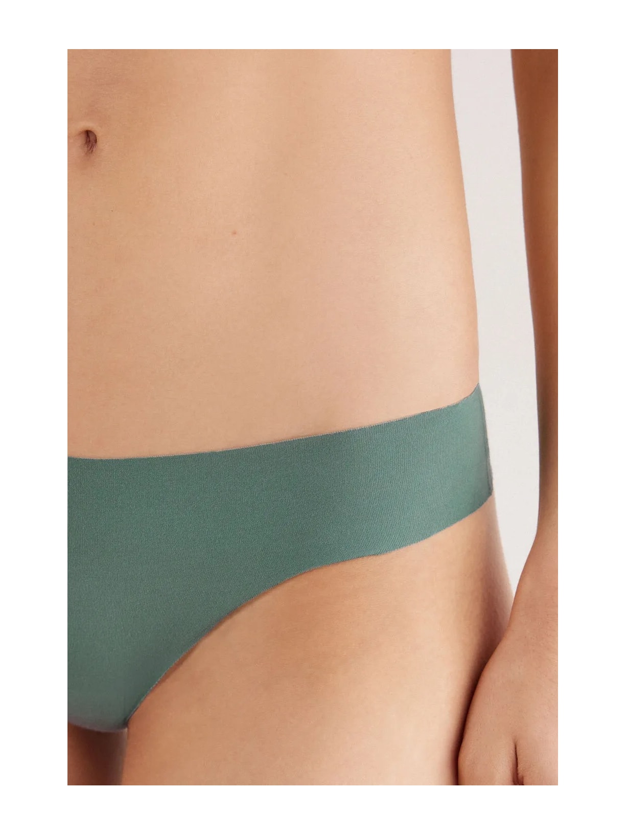 Calcinha Brasileira Sem Costuras Em Algodão Verde Intimissimi