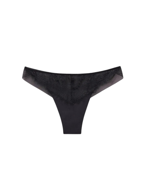 Calcinha Brasileira Sheer Glamour - Preto