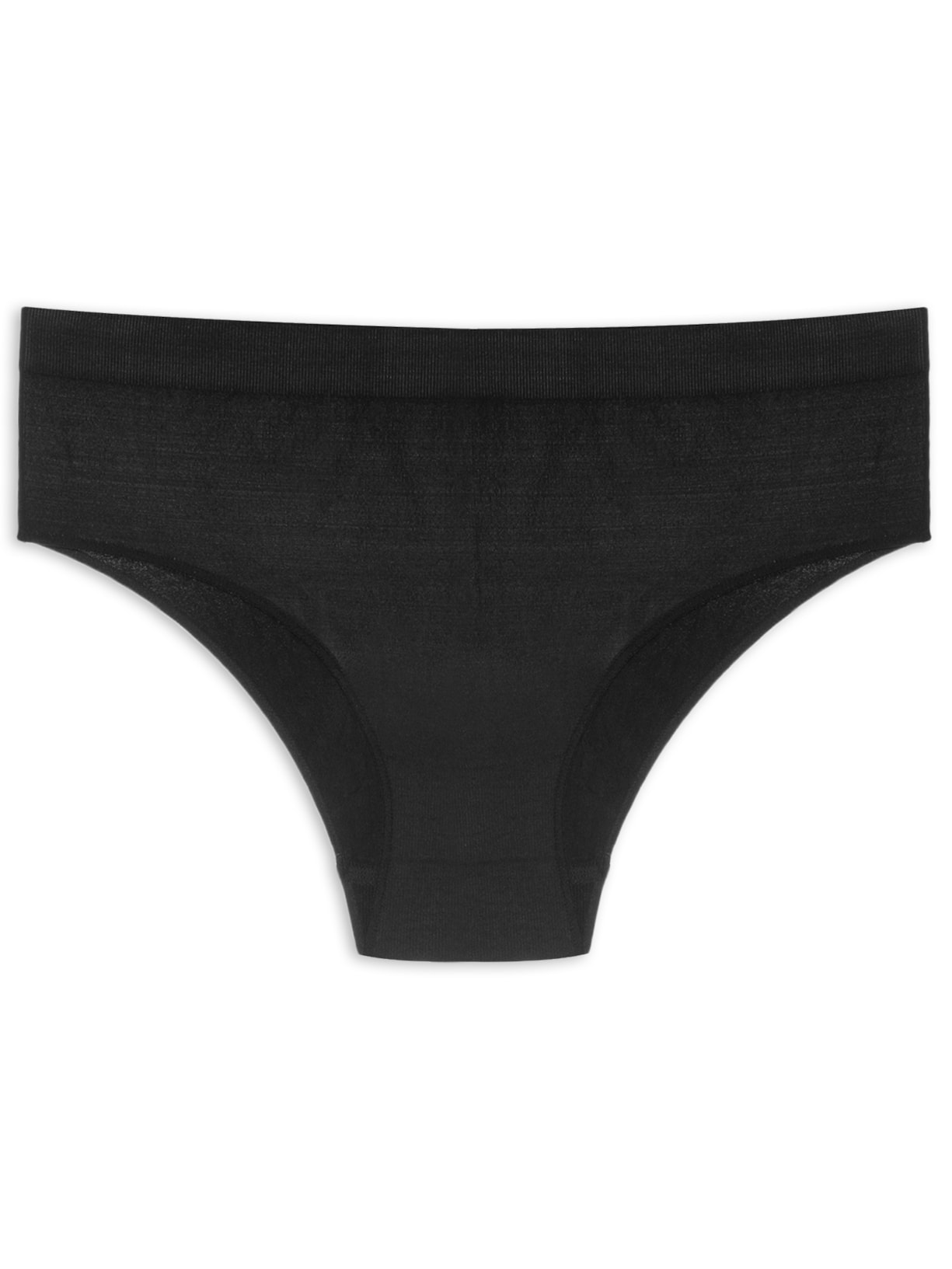 Calcinha Cintura Alta Em Microfibra Light - Preto