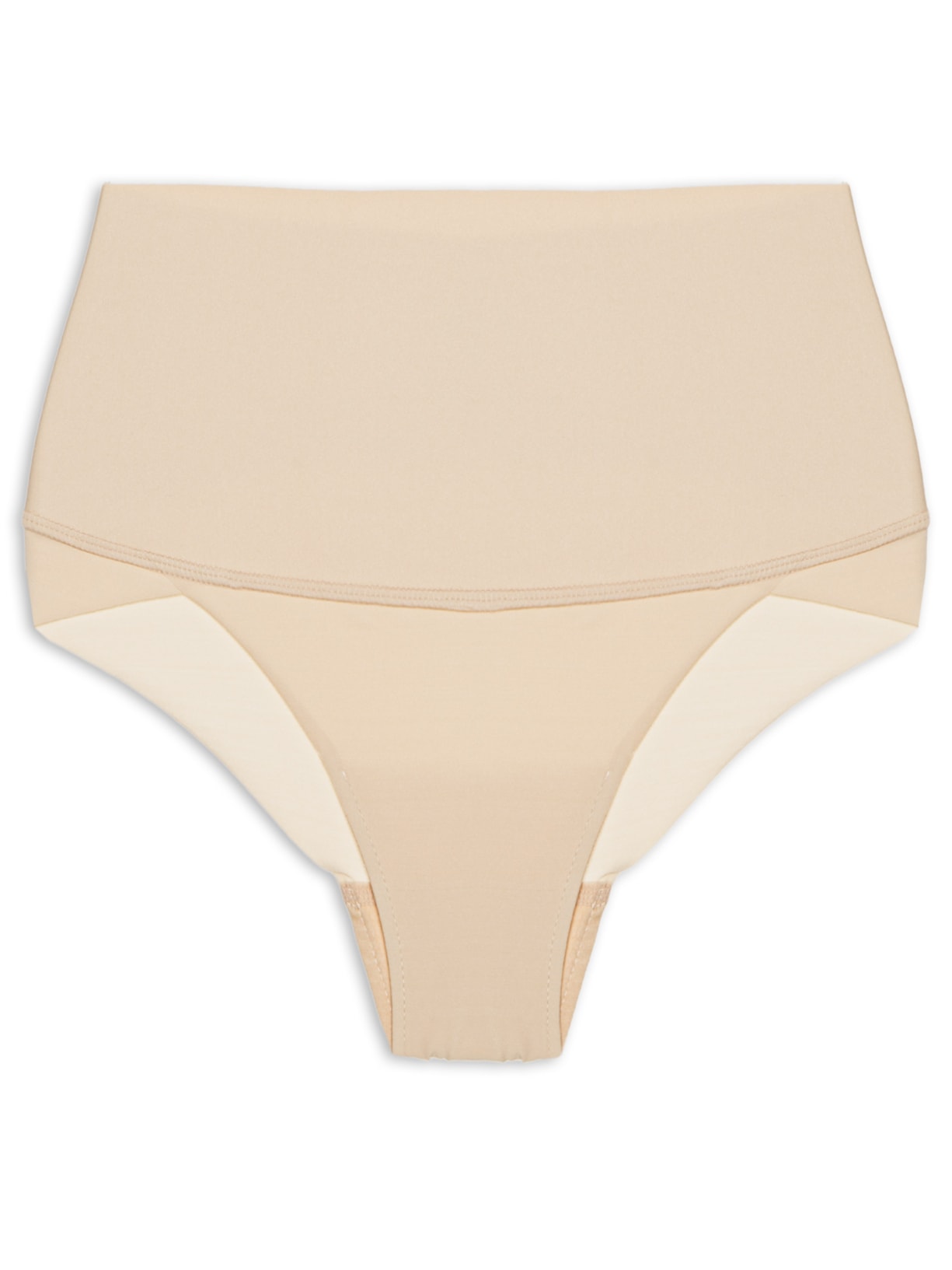 Calcinha Cintura Alta Invisível Em Microfibra - Bege