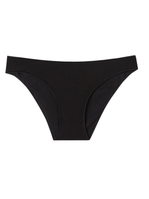 Calcinha Cintura Baixa Em Algodão - Preto