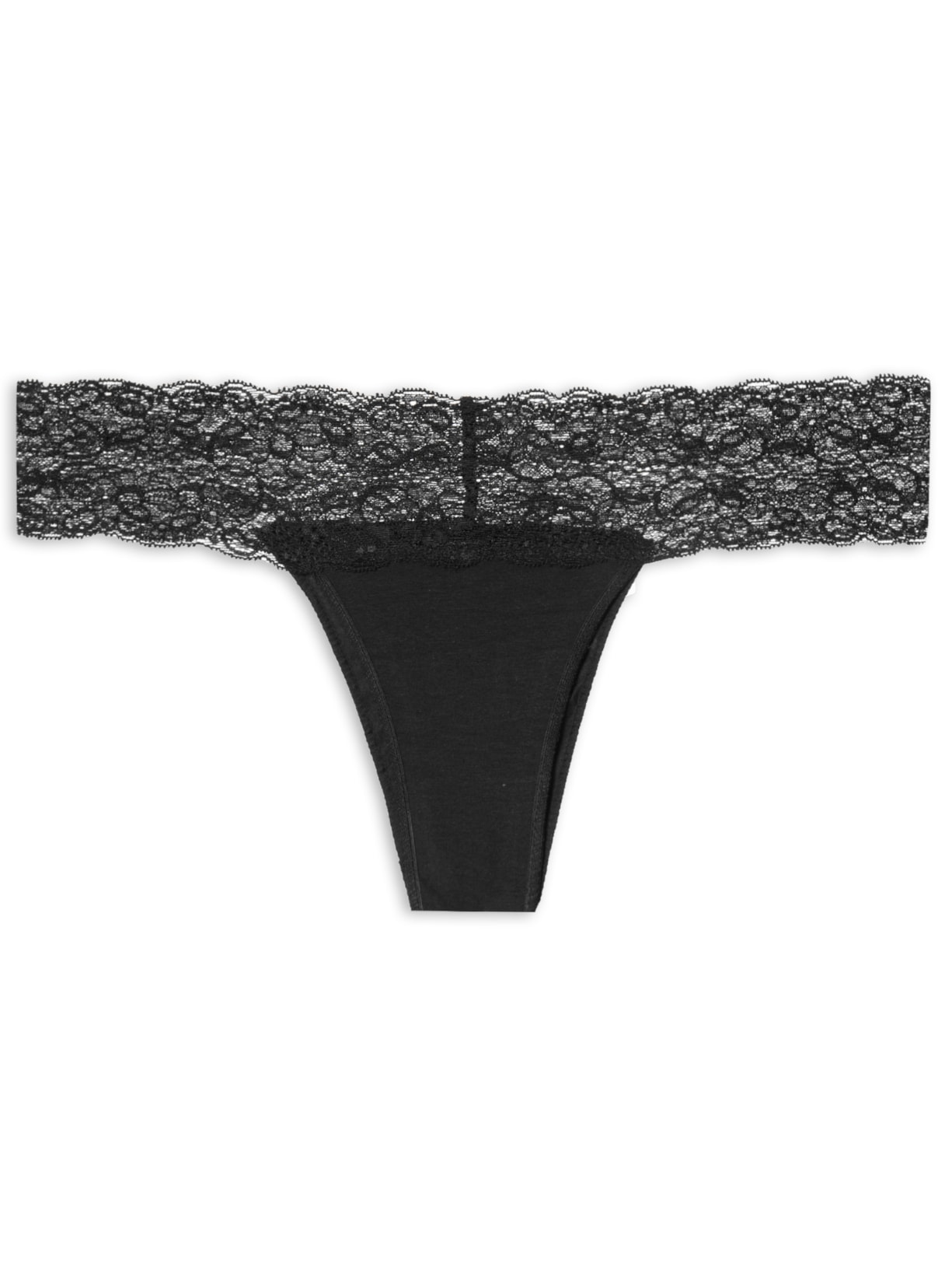 Calcinha Com Renda - Preto