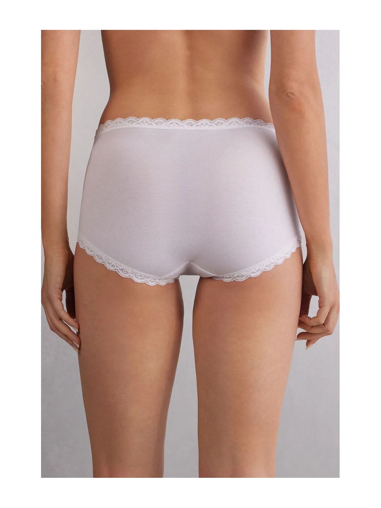 Calcinha Cullote Em Algodão e Renda Branco Intimissimi