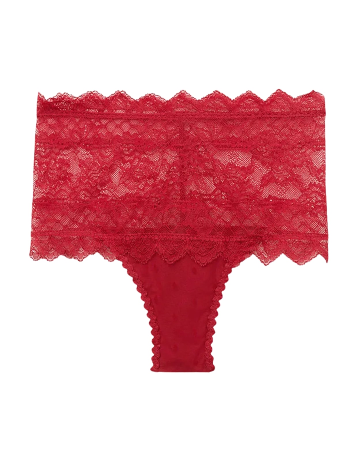 Calcinha Culotte Brasileira Cintura Alta Winter Of Love - Vermelho