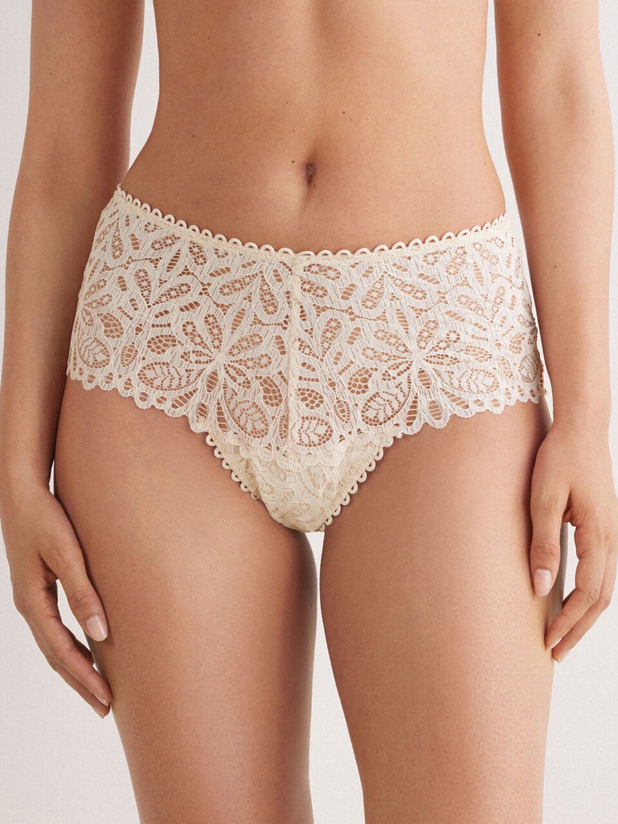 Calcinha Culotte Brasileira De Cintura Alta Italian Riviera Marfim Intimissimi