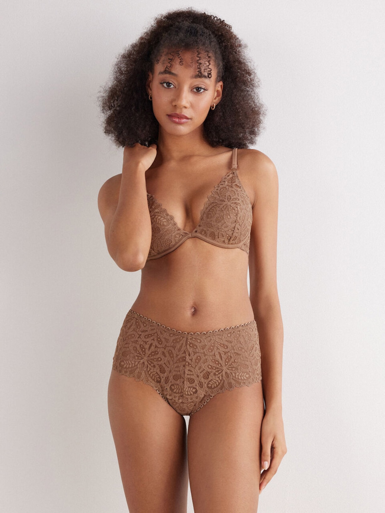 Calcinha Culotte Brasileira De Cintura Alta Italian Riviera Marrom Intimissimi