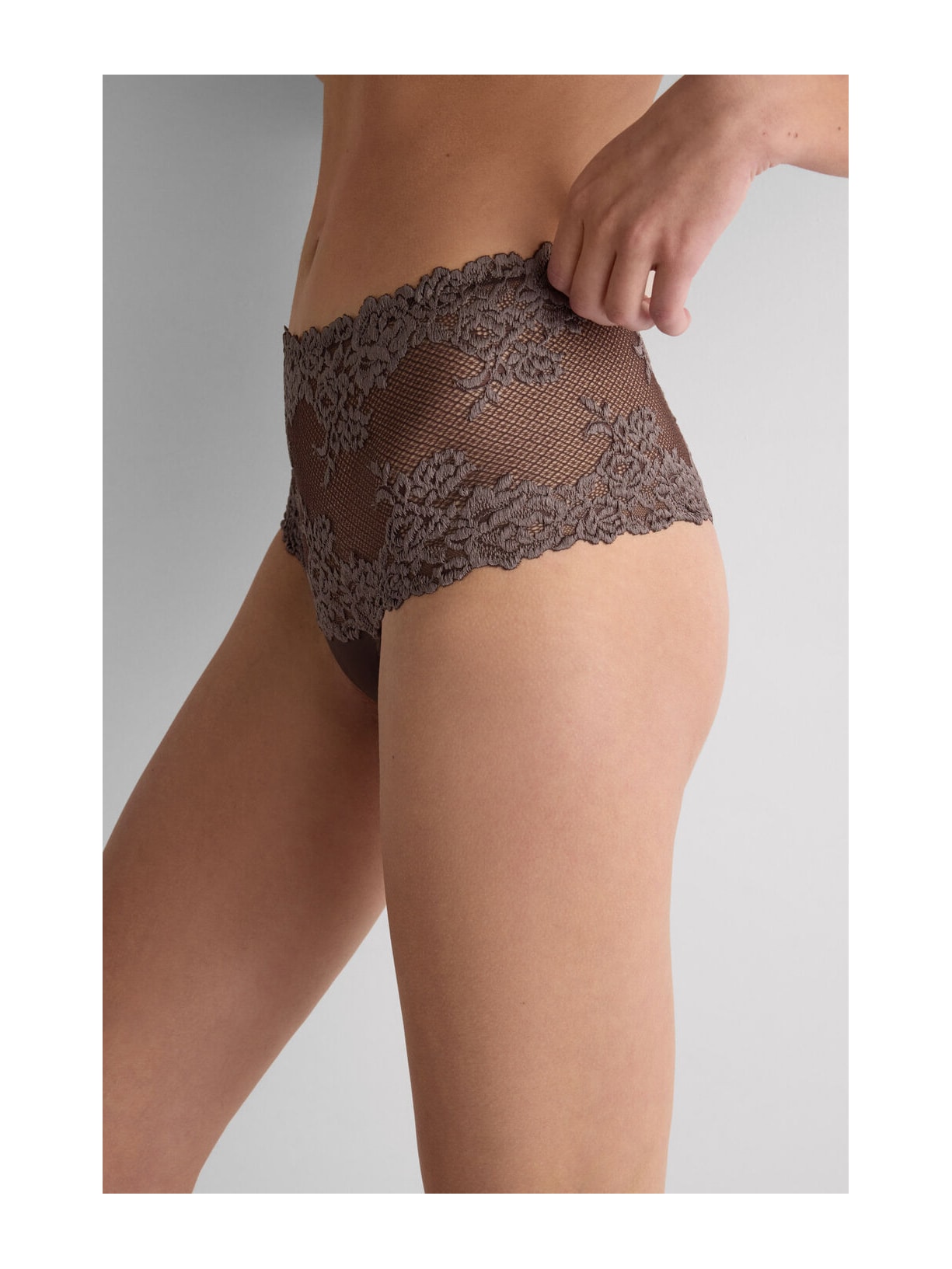 Calcinha Culotte Brasileira De Cintura Alta Pretty Flowers Marrom Intimissimi