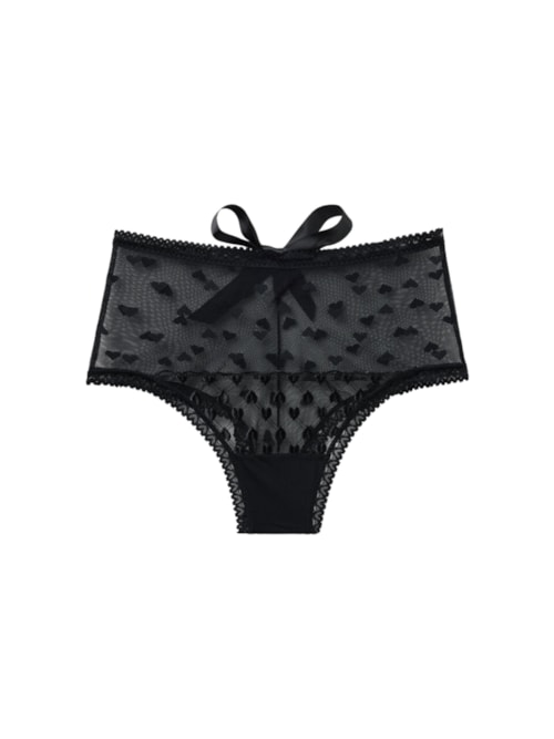 Calcinha Culotte Brasileira De Cintura Alta The Love Club - Preto