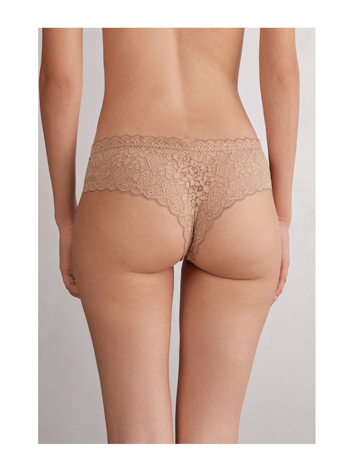 Calcinha Culotte Brasileira Em Renda Bege Intimissimi