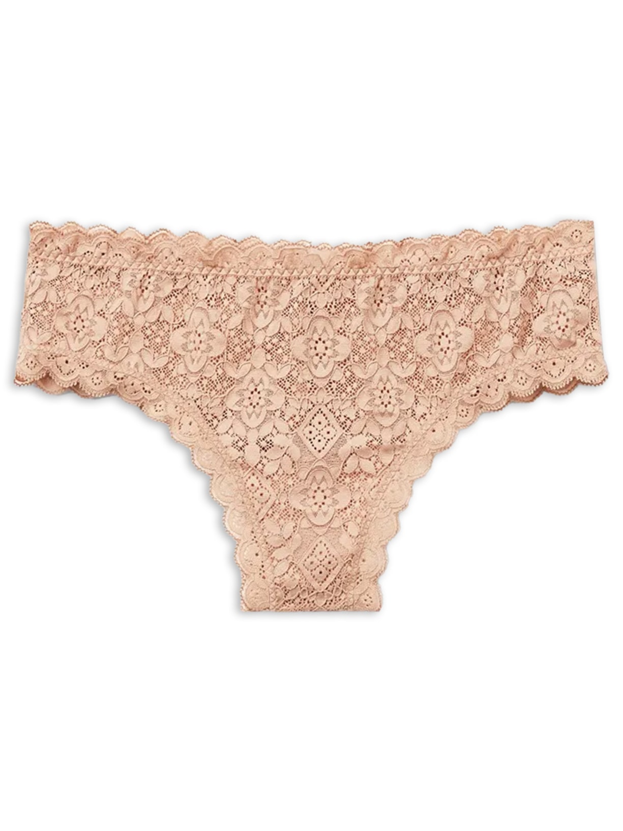 Calcinha Culotte Brasileira Em Renda - Bege