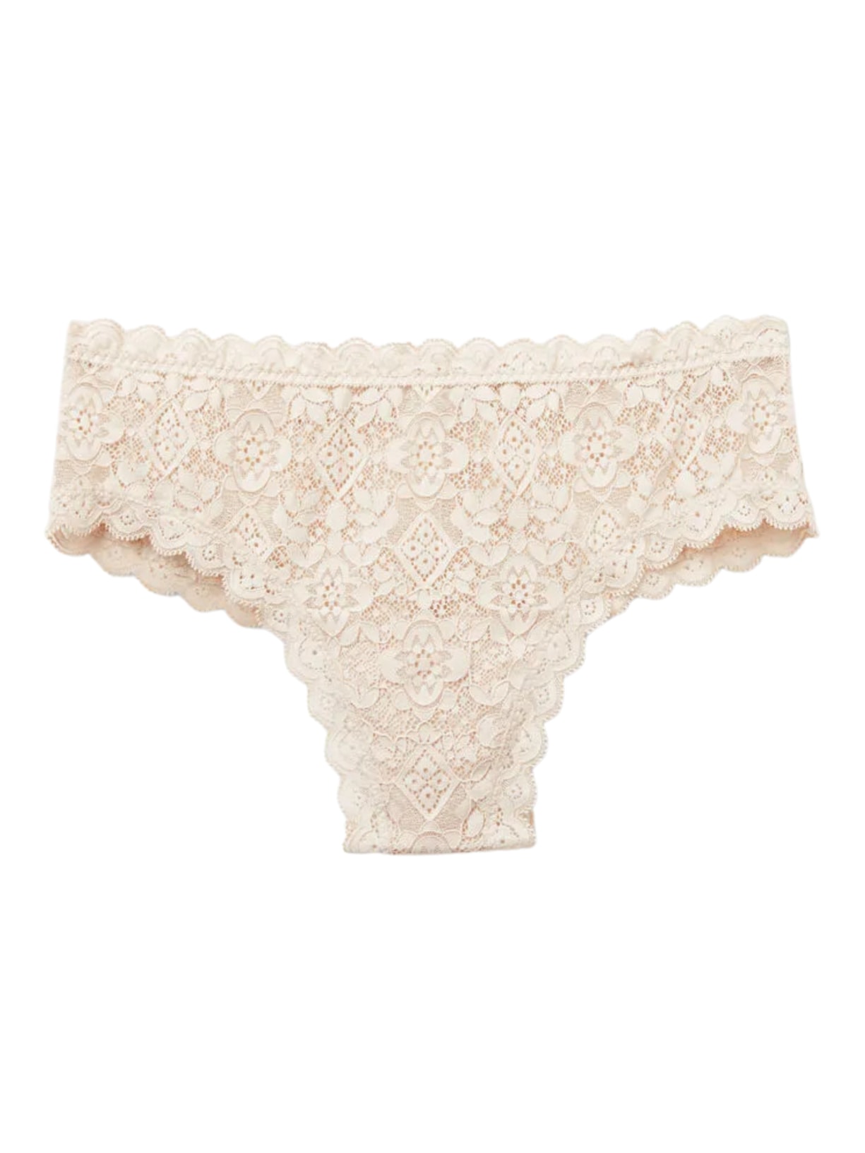 Calcinha Culotte Brasileira Em Renda - Off-White