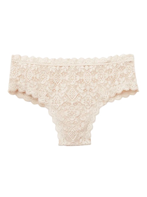 Calcinha Culotte Brasileira Em Renda - Off-White