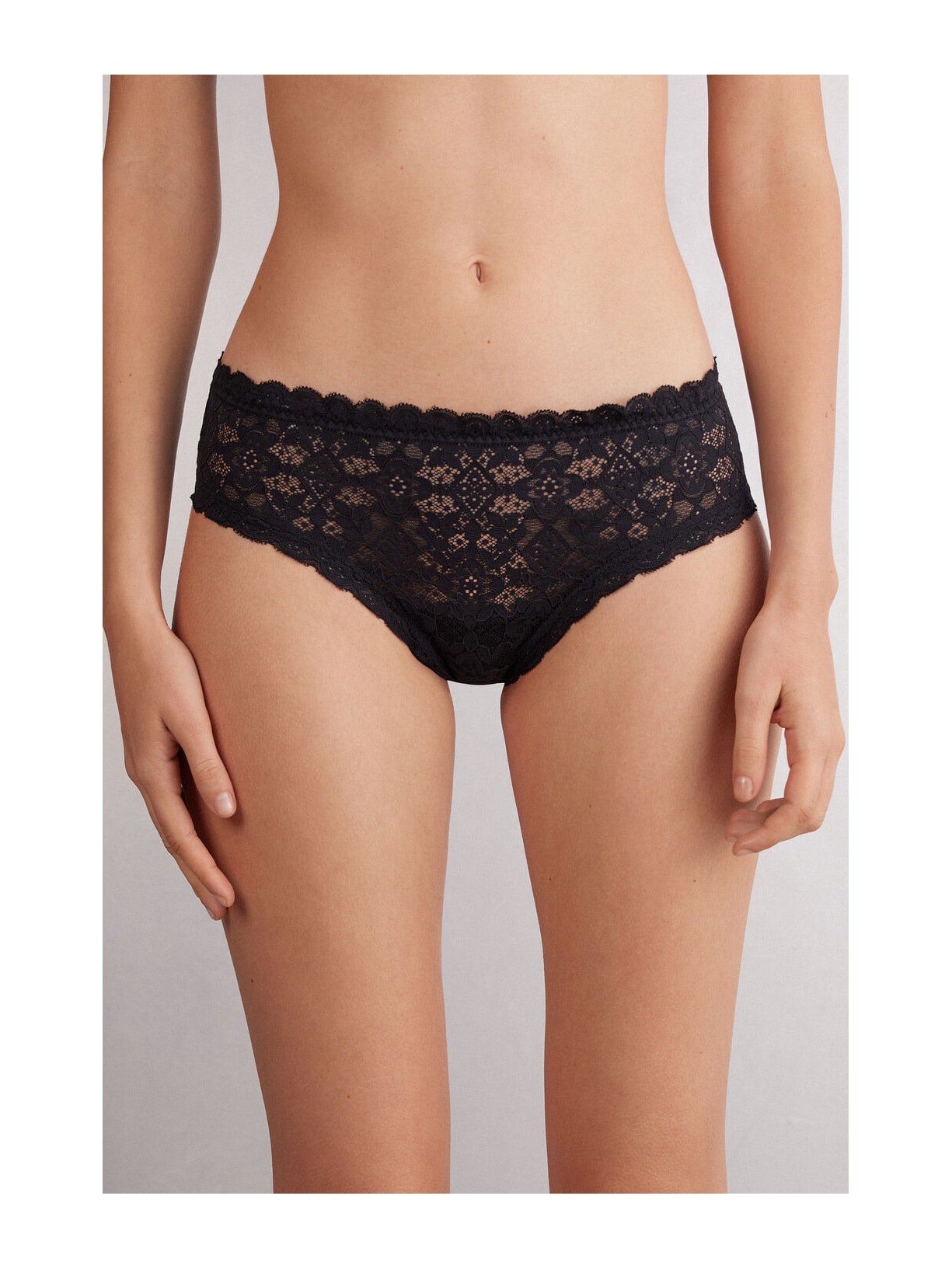 Calcinha Culotte Brasileira Em Renda Preto Intimissimi