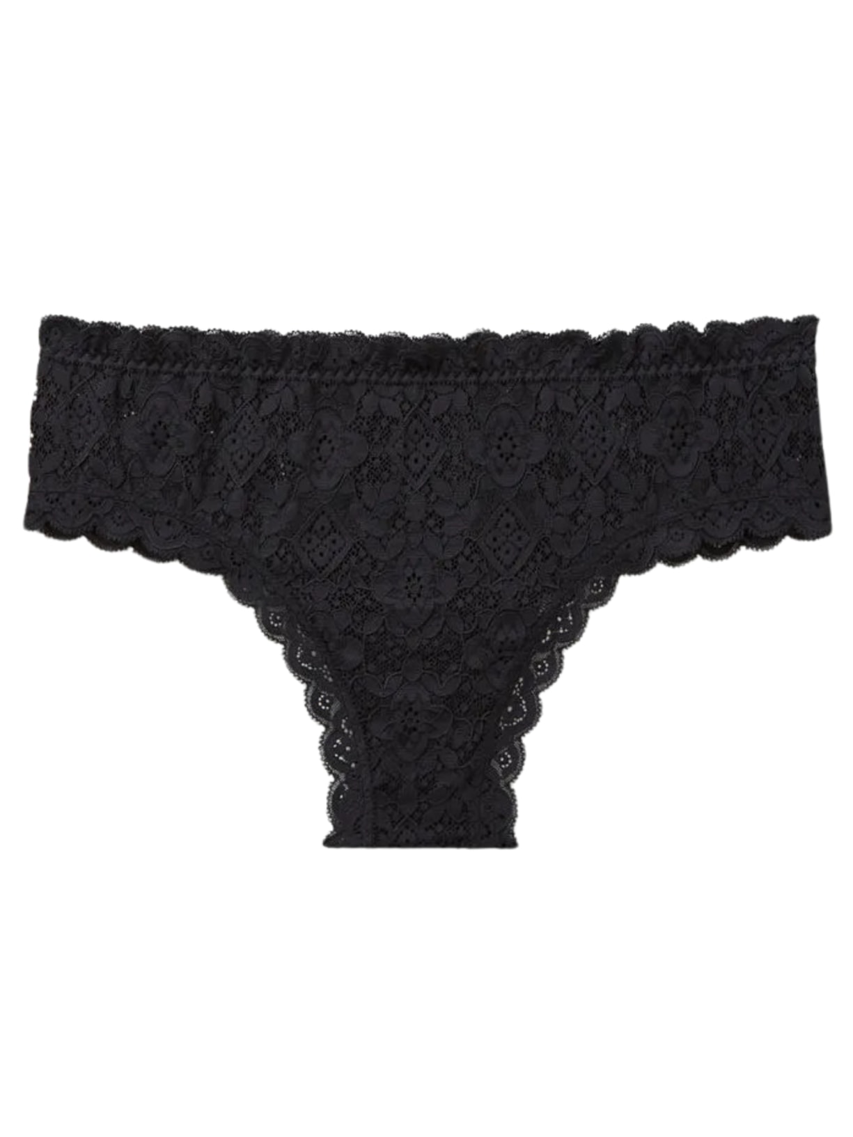 Calcinha Culotte Brasileira Em Renda - Preto