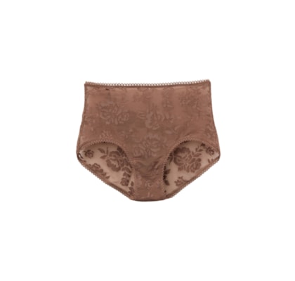 Calcinha Culotte Cintura Alta Softer Than a Kiss - Marrom