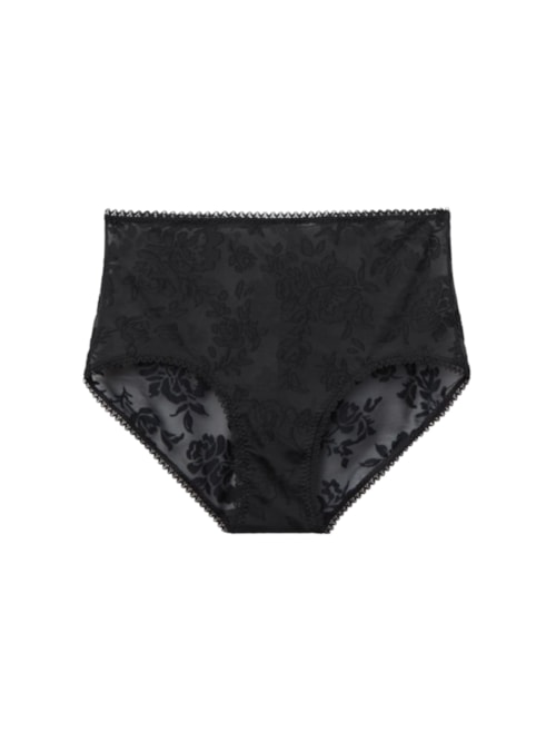 Calcinha Culotte Cintura Alta Softer Than a Kiss - Preto