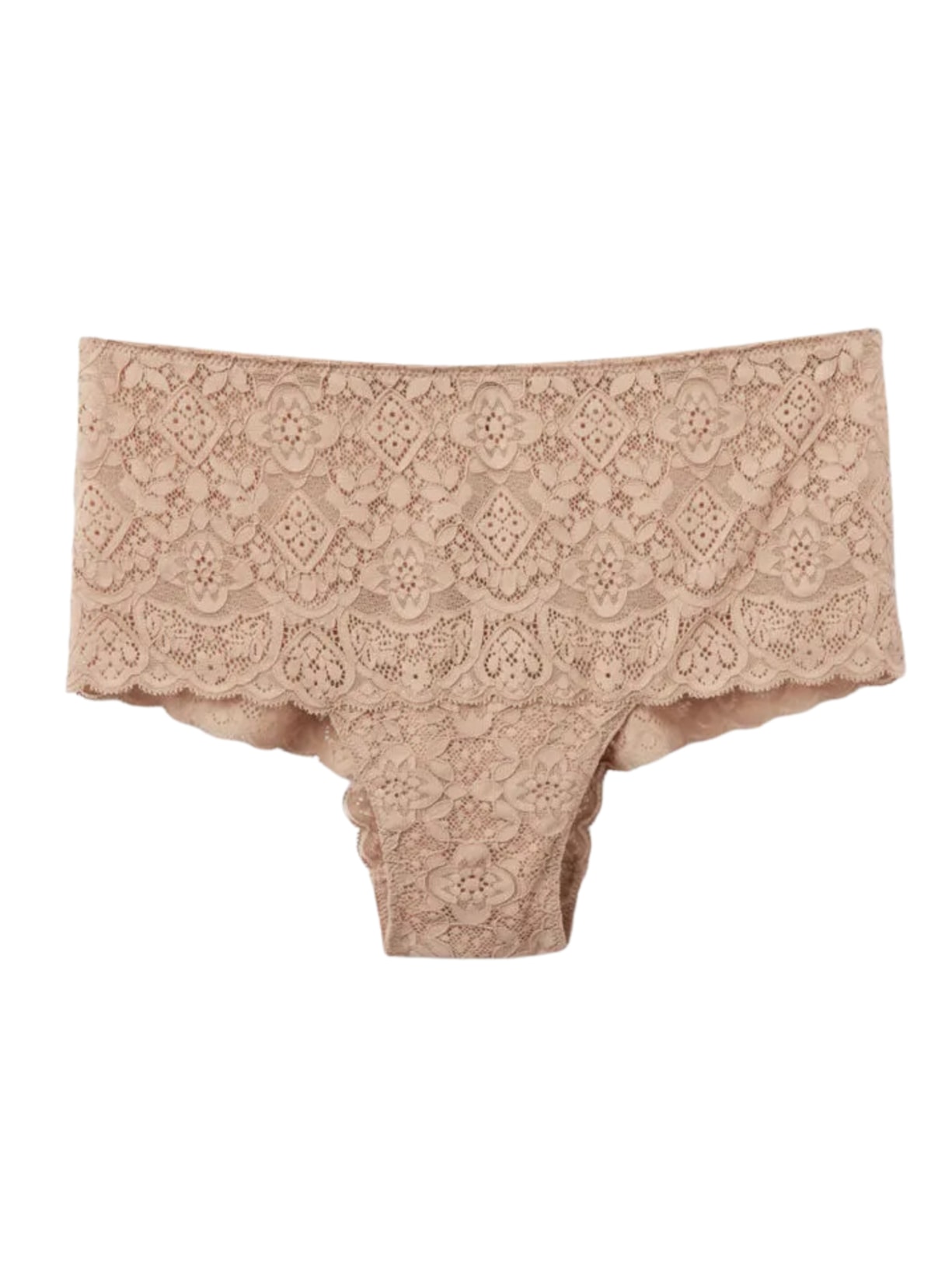 Calcinha Culotte Em Renda - Bege