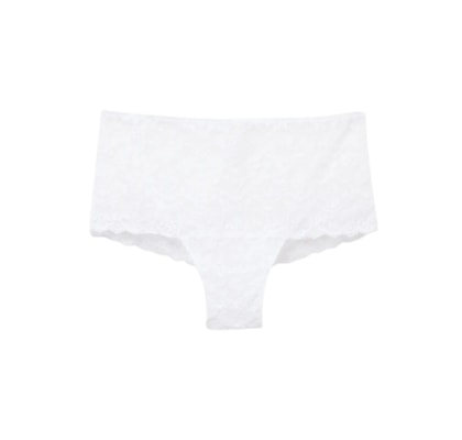 Calcinha Culotte Em Renda - Branco