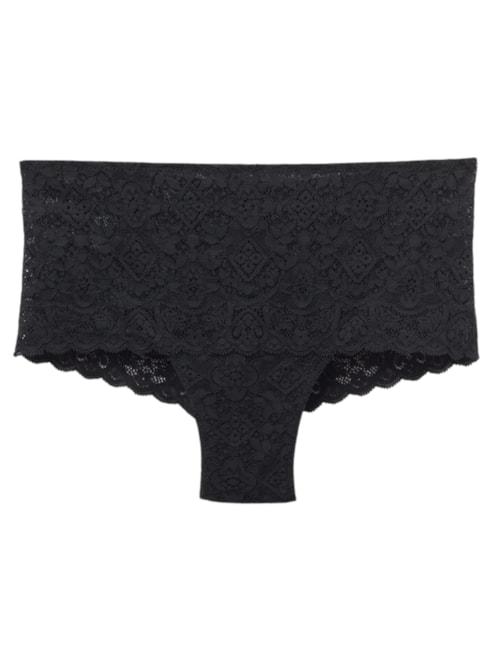 Calcinha Culotte Em Renda - Preto