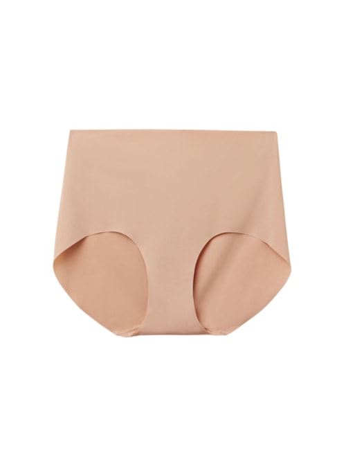 Calcinha Culotte Sem Costuras Em Microfibra - Bege