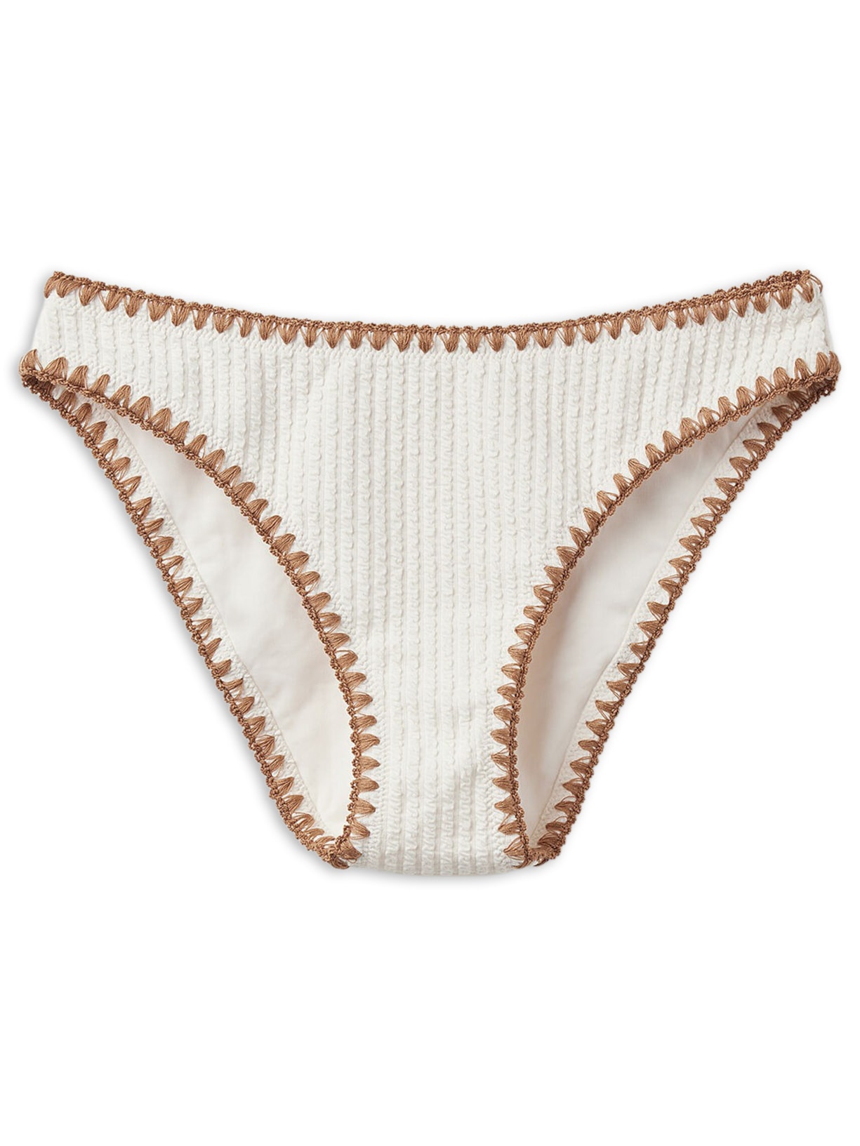 Calcinha De Biquíni Bicolor Off-White Calzedonia