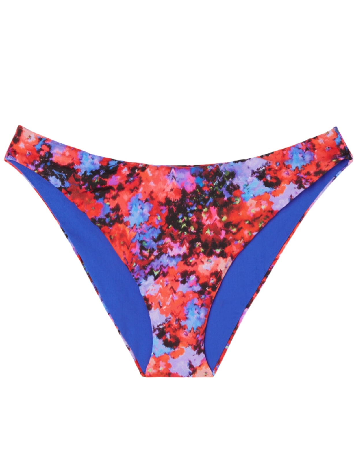 Calcinha De Biquíni Blurred Flowers - Azul