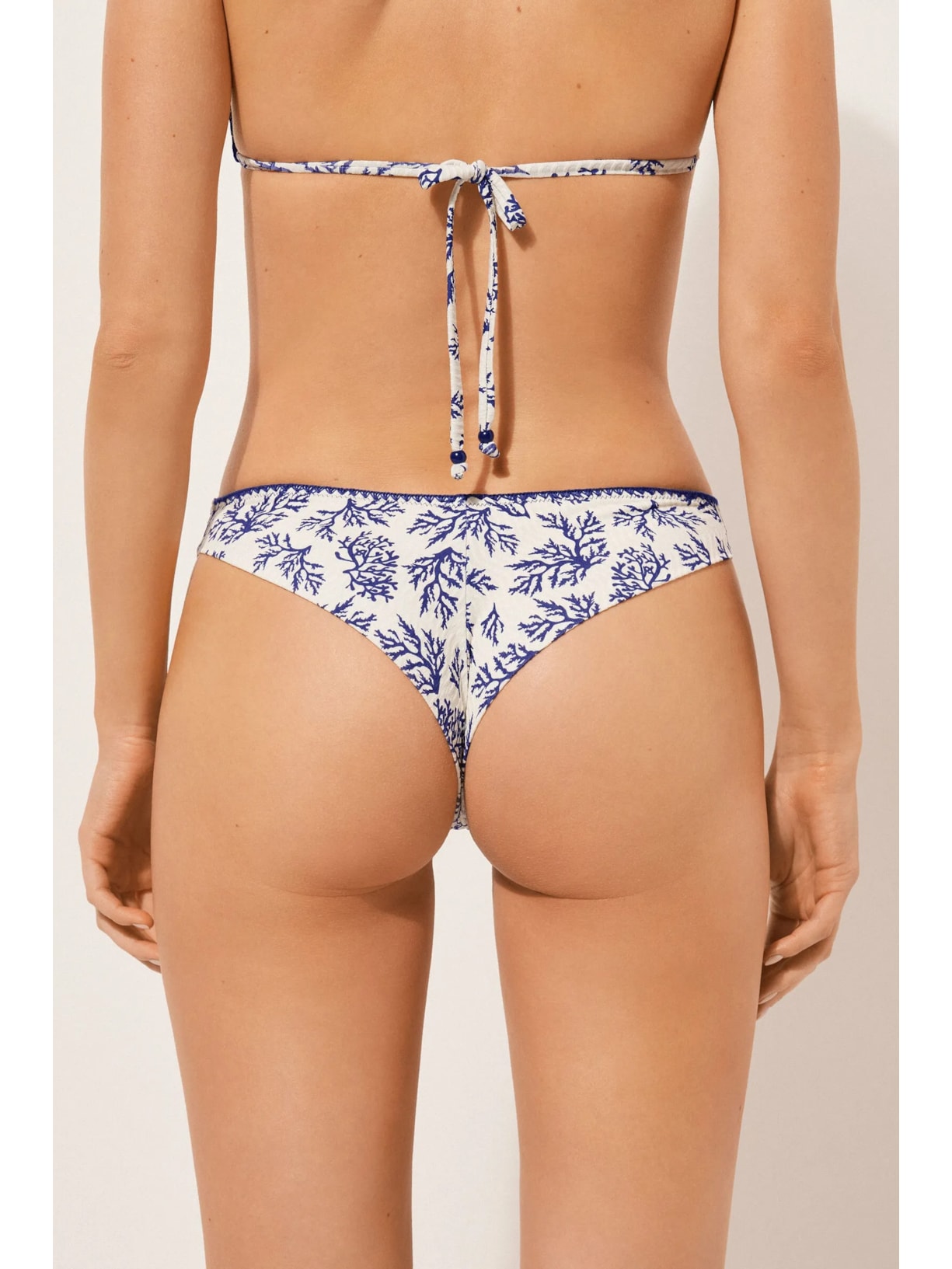 Calcinha De Biquíni Brasileira Blue Corals Azul Calzedonia