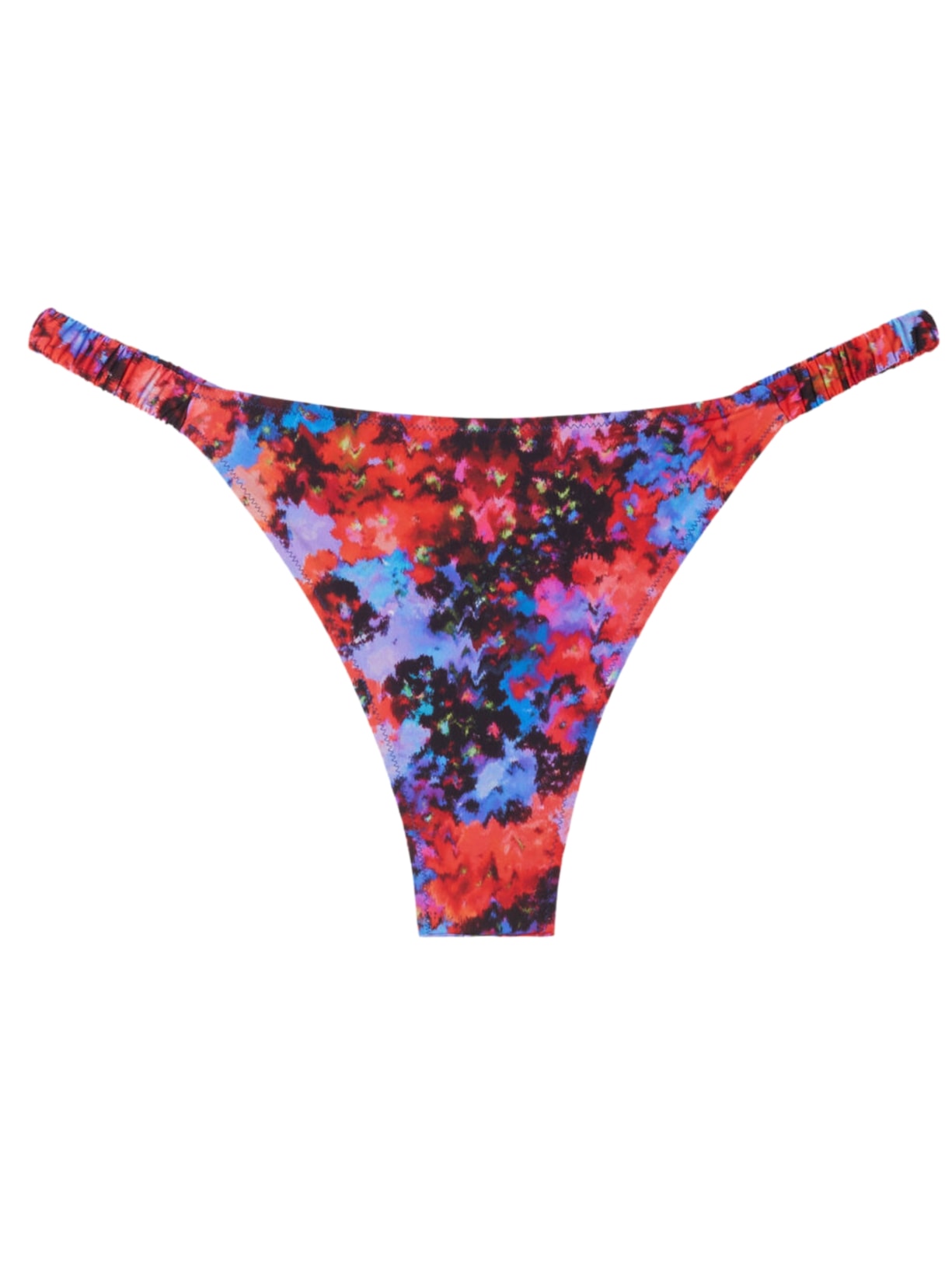 Calcinha De Biquíni Brasileira Blurred Flowers - Azul