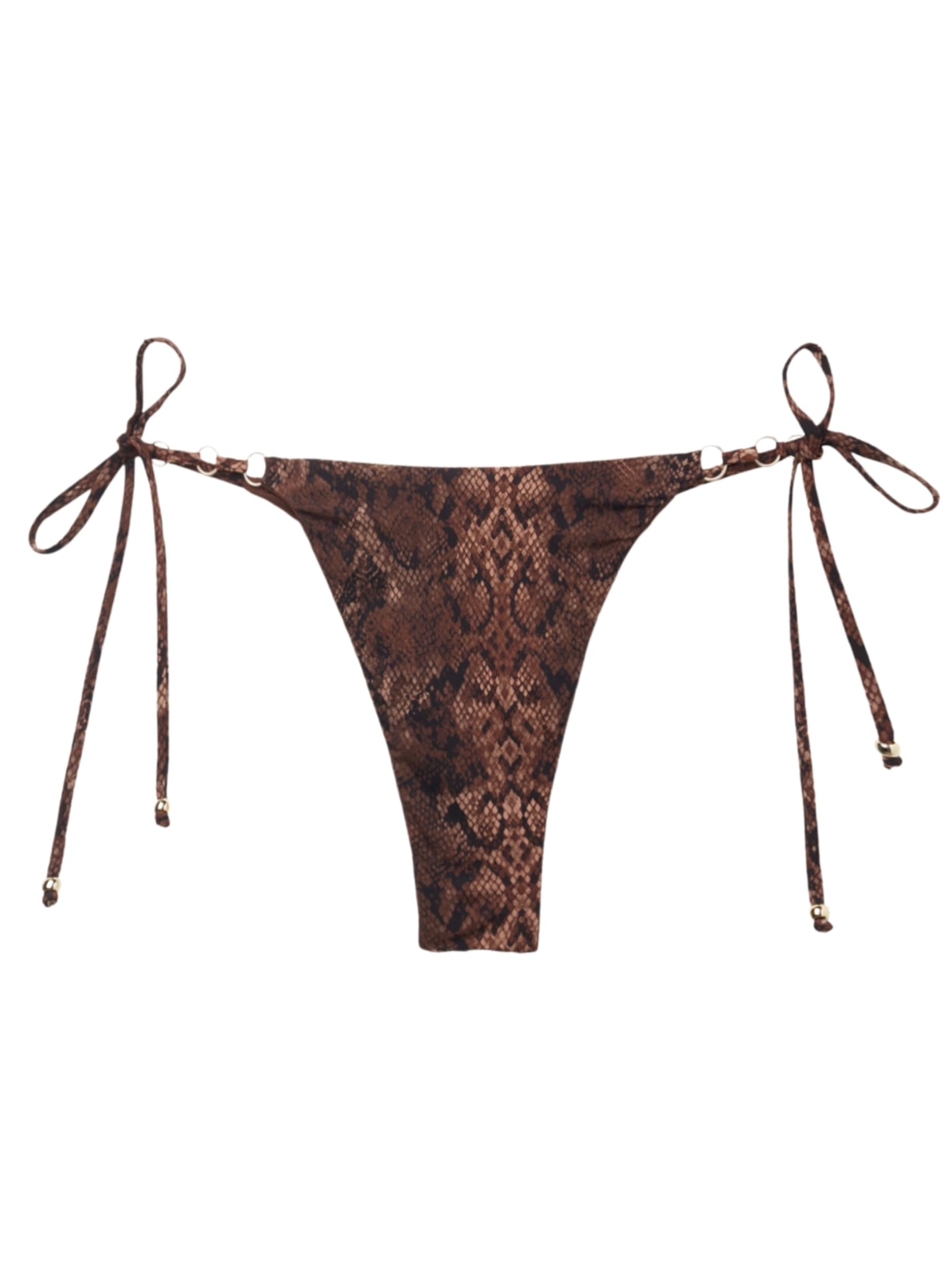 Calcinha De Biquíni Brasileira Brown Snake - Marrom