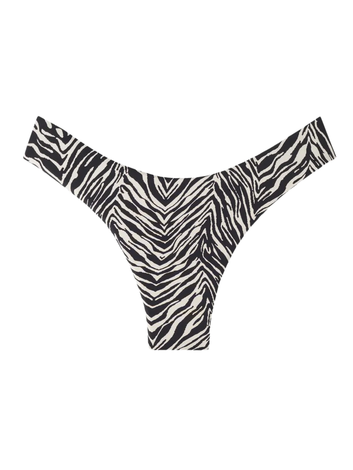 Calcinha De Biquíni Brasileira Cavada Zebra Nairobi Preto Calzedonia