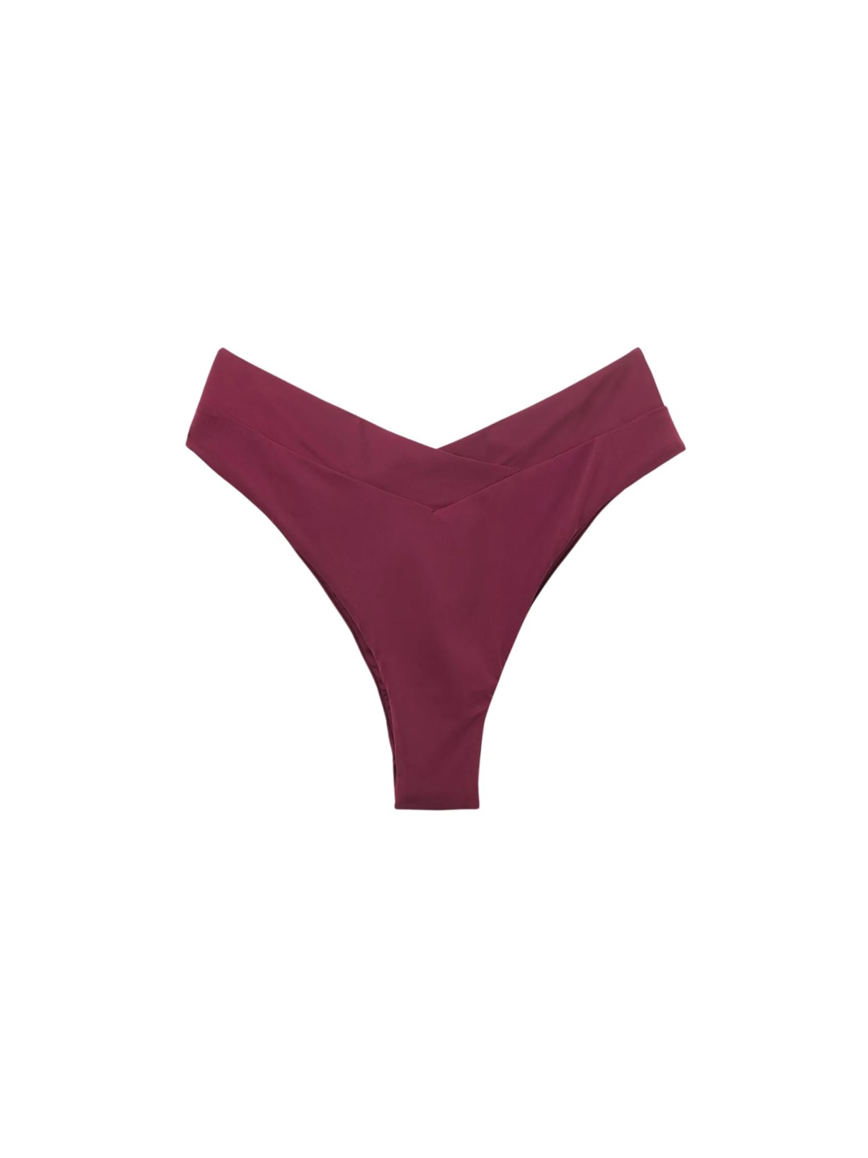 Calcinha De Biquíni Brasileira Cintura Alta Indonésia Bordô Calzedonia