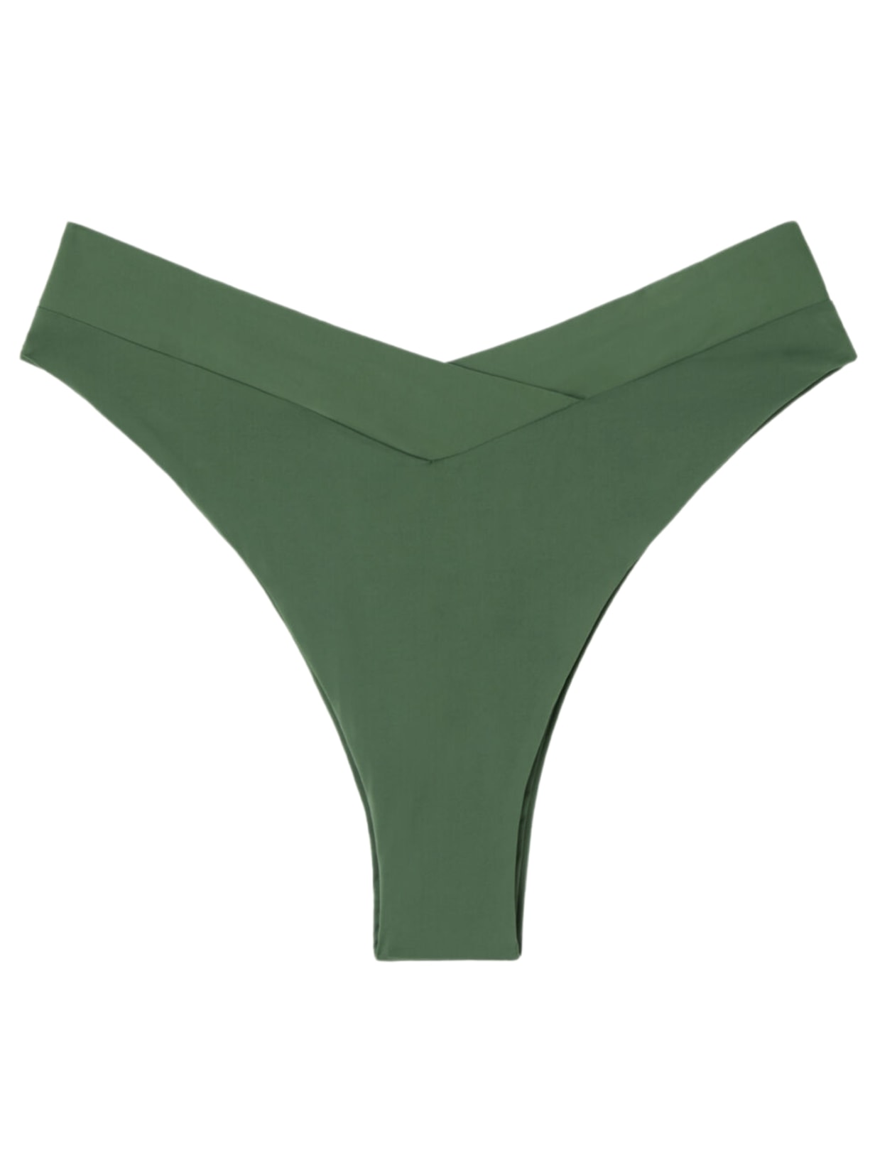 Calcinha De Biquíni Brasileira Cintura Alta Indonésia - Verde
