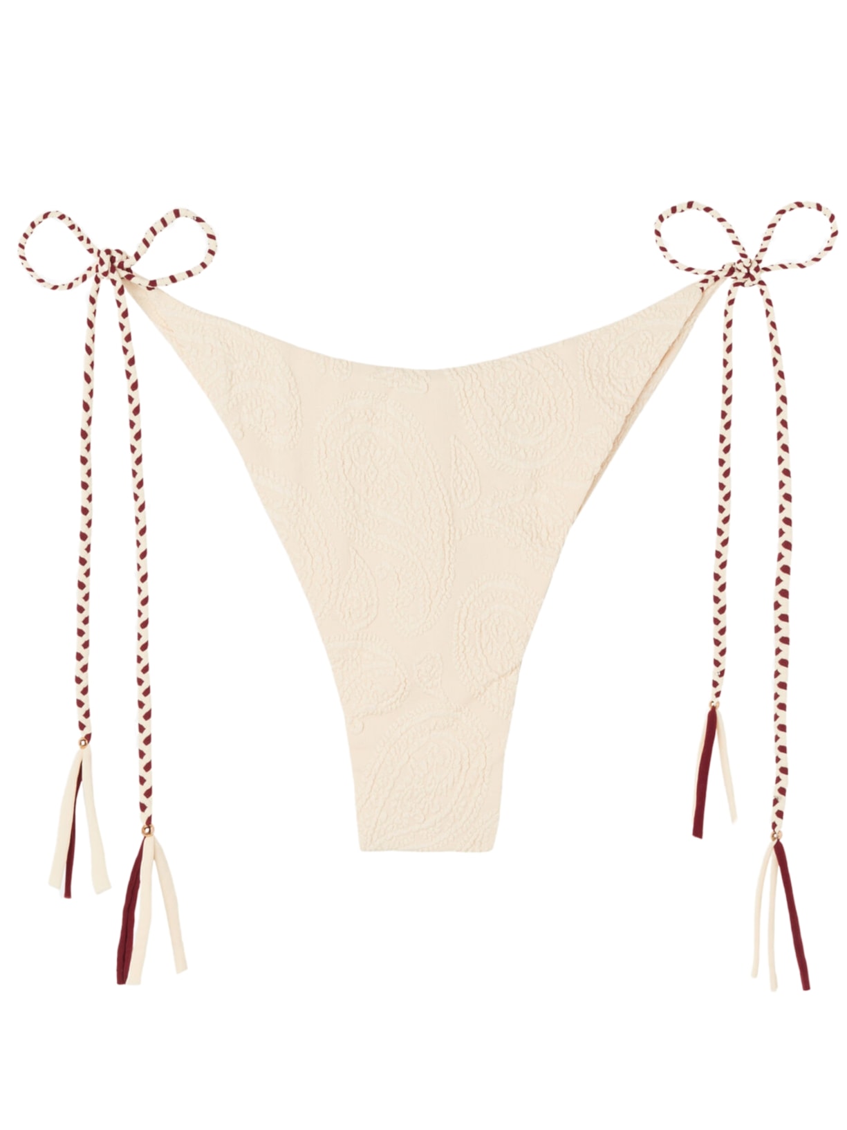 Calcinha De Biquíni Brasileira Com Amarração Cashmere Twist - Off-White