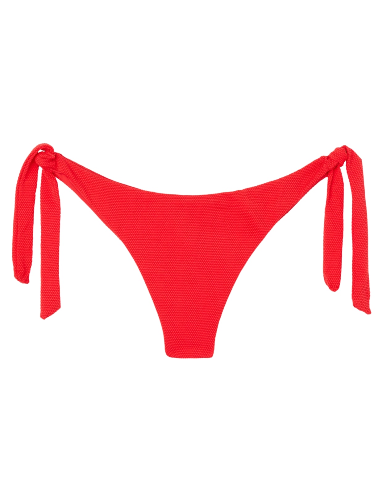 Calcinha De Biquíni Brasileira Com Amarração Classic Piquet - Vermelho