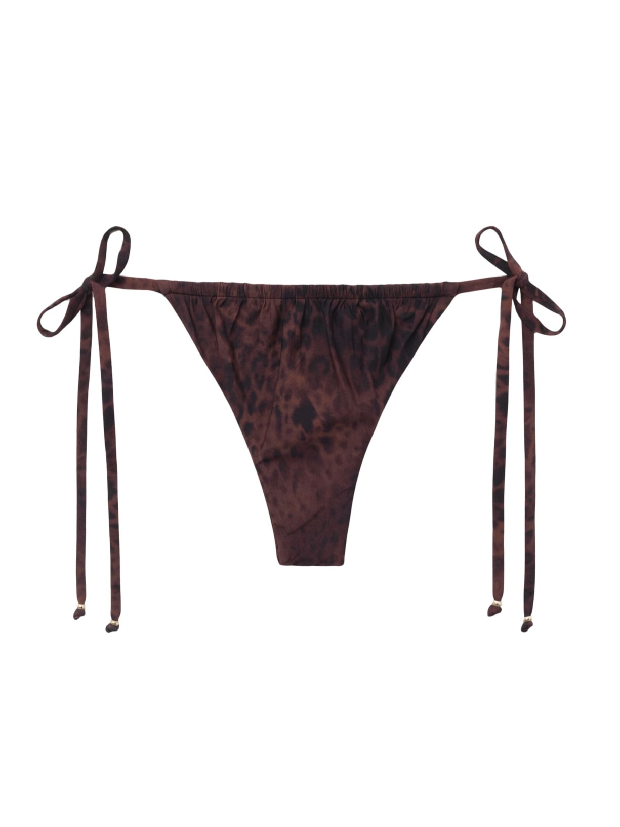 Calcinha De Biquíni Brasileira Com Amarração Dark Animalier Marrom Calzedonia
