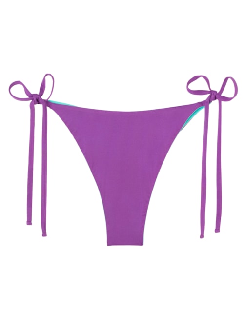 Calcinha De Biquíni Brasileira Com Amarração Double Concept - Roxo