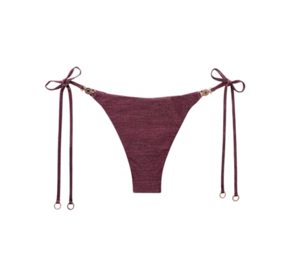 Calcinha De Biquíni Brasileira Com Amarração Golden Glow - Roxo