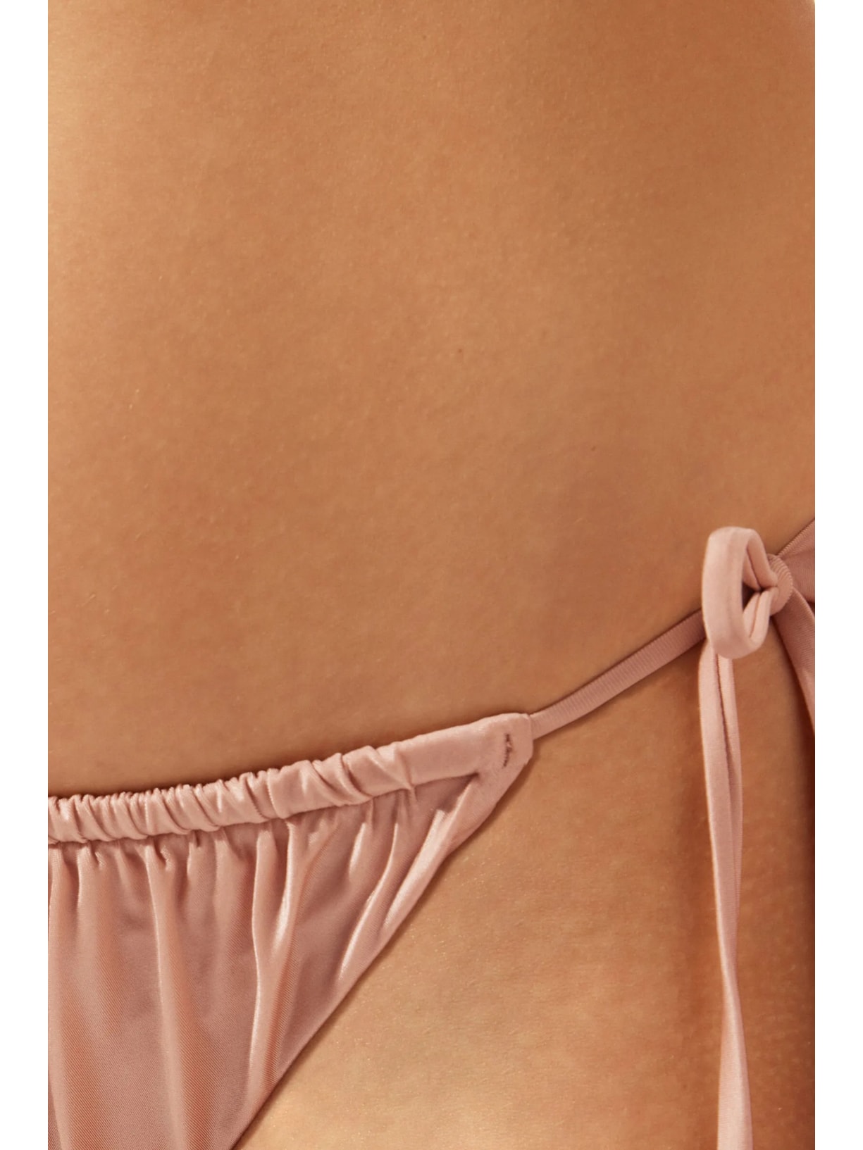 Calcinha De Biquíni Brasileira Com Amarração Shiny Satin Rosa Calzedonia
