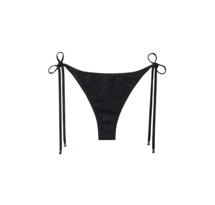 Calcinha De Biquíni Brasileira Com Amarração Sparkling Dusk - Preto